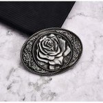 Antique Flower Engraved Vintage Belt Buckle