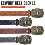 Western Vintage Deer & American Flag Belt Buckles