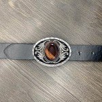 Vintage American Western Cowboy Belt Buckle - Turquoise