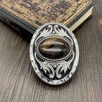 Vintage American Western Cowboy Belt Buckle - Turquoise