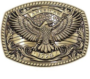 Vintage American Flag Cowboy Belt Buckle