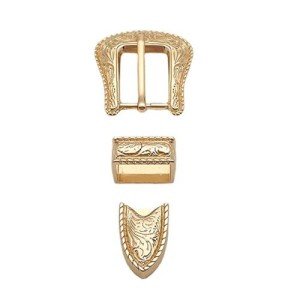3-Piece Vintage Western Belt Buckle Set