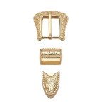 3-Piece Vintage Western Belt Buckle Set