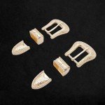 3-Piece Vintage Western Belt Buckle Set