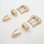 3-Piece Vintage Western Belt Buckle Set