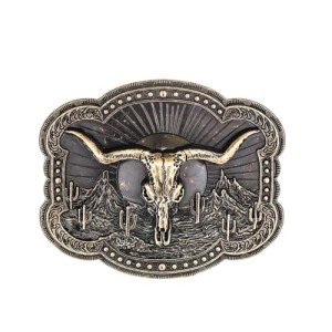 Long Horn Bull Vintage Belt Buckle for All