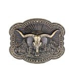 Long Horn Bull Vintage Belt Buckle for All
