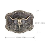 Long Horn Bull Vintage Belt Buckle for All