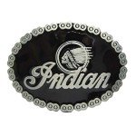 Vintage Native American Oval Biker Belt Buckle