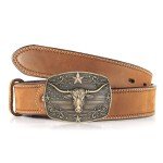Vintage Longhorn Bull Cowboy Belt Buckle