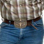 Vintage Longhorn Bull Cowboy Belt Buckle