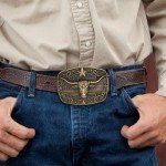 Vintage Longhorn Bull Cowboy Belt Buckle