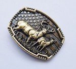 Patriotic Vintage Deer Belt Buckle for Men