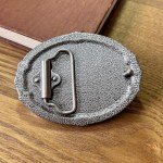 Religious Cross Engraved Vintage Belt Buckle