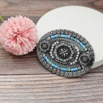 Floral Concho Vintage Turquoise Belt Buckle