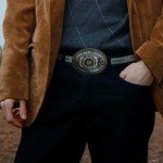 Floral Concho Vintage Turquoise Belt Buckle