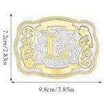 Vintage Cowboy Rodeo Initial Letter Belt Buckle