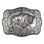 West Style Vintage Bison Rectangle Belt Buckle