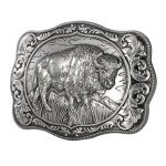 West Style Vintage Bison Rectangle Belt Buckle
