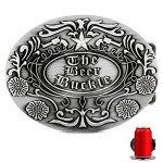 Vintage Silver Beer Holder Belt Buckle for Men