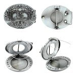 Vintage Silver Beer Holder Belt Buckle for Men