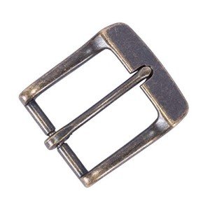 Classic Silver Vintage Leather Belt Buckle 1.5