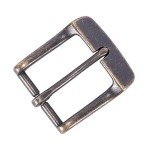 Classic Silver Vintage Leather Belt Buckle 1.5