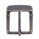 Classic Silver Vintage Leather Belt Buckle 1.5