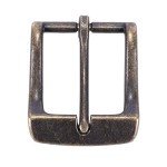 Classic Silver Vintage Leather Belt Buckle 1.5