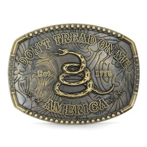 Vintage Don't Tread On Me Cowboy Belt Buckle