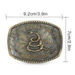 Vintage Don't Tread On Me Cowboy Belt Buckle
