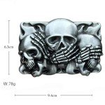 Skull Western Cowboy Vintage Belt Buckle