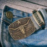 Vintage Western Longhorn Bull Belt Buckle