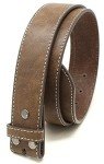 Vintage Distressed Leather Belt Strap with Snaps