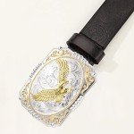 Golden Soaring Eagle Vintage Western Belt Buckle