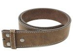Vintage Distressed Leather Belt Strap with Snaps