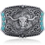 Turquoise Western Cowboy Cowgirl Vintage Belt Buckle