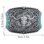 Turquoise Western Cowboy Cowgirl Vintage Belt Buckle