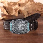 Turquoise Western Cowboy Cowgirl Vintage Belt Buckle