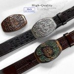 Western Floral Engraved Vintage Belt Buckle 1.5