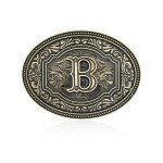 Vintage Cowboy Western Initial Letter Belt Buckle