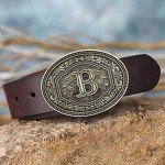 Vintage Cowboy Western Initial Letter Belt Buckle