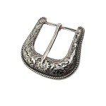 Vintage Western Cowboy Antique Silver Belt Buckle 38MM