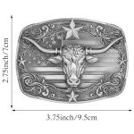 Vintage Cowboy Longhorn Bull Belt Buckle