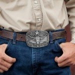 Vintage Cowboy Longhorn Bull Belt Buckle