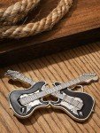 Western Double Guitar Vintage Belt Buckle