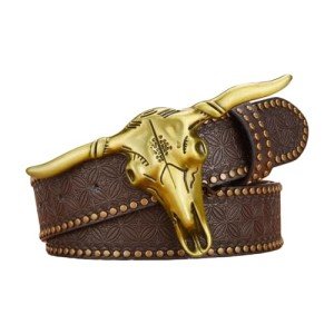 Vintage Cowboy Bullhead Belt Buckle for Men