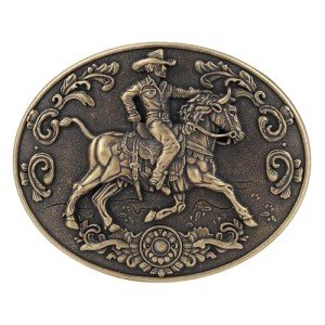 Bronze Vintage Cowboy Rodeo Belt Buckle