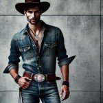 Vintage Cowboy Rodeo Pink Belt Buckle for Men