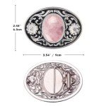 Vintage Cowboy Rodeo Pink Belt Buckle for Men